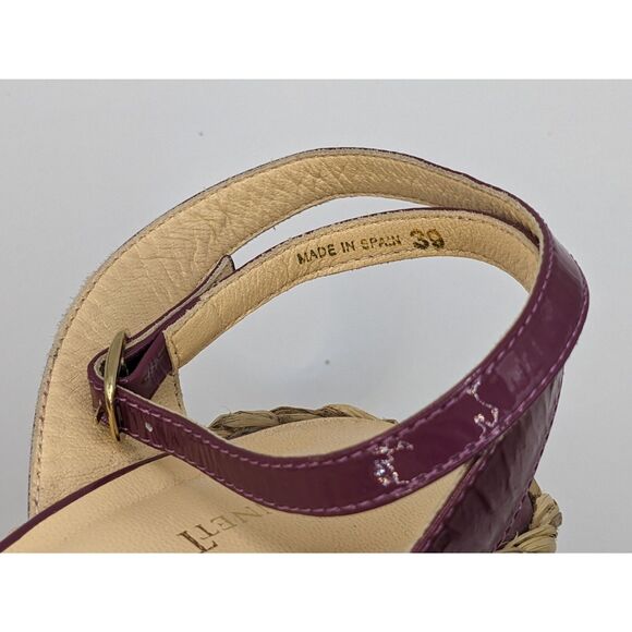 Women's LK Bennett Espadrille Rope Wedge Heels Purple US Sz 8 Eu Sz 39 - Picture 9 of 9